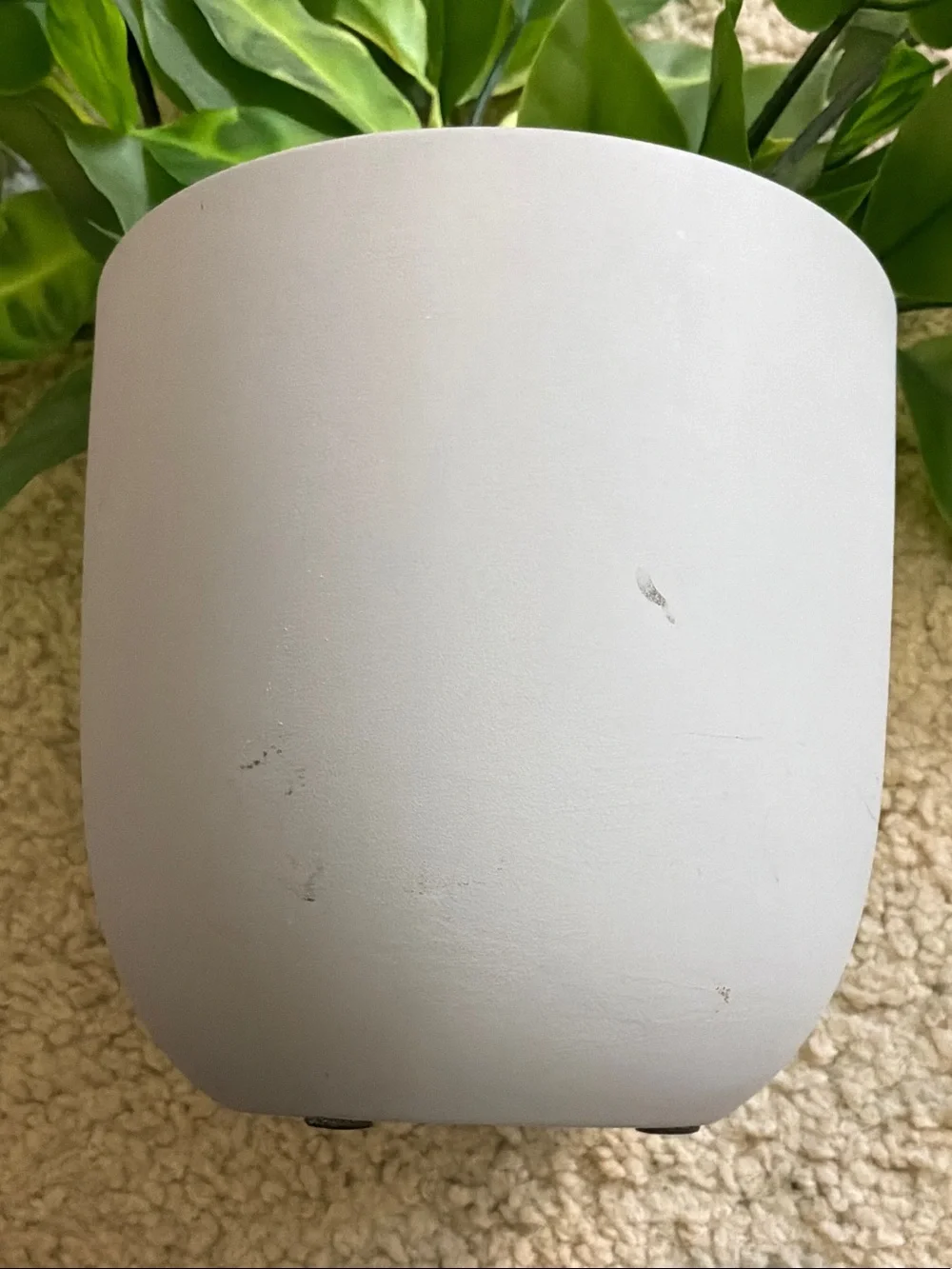 Green Artificial Hanging Pothos in White Planter by